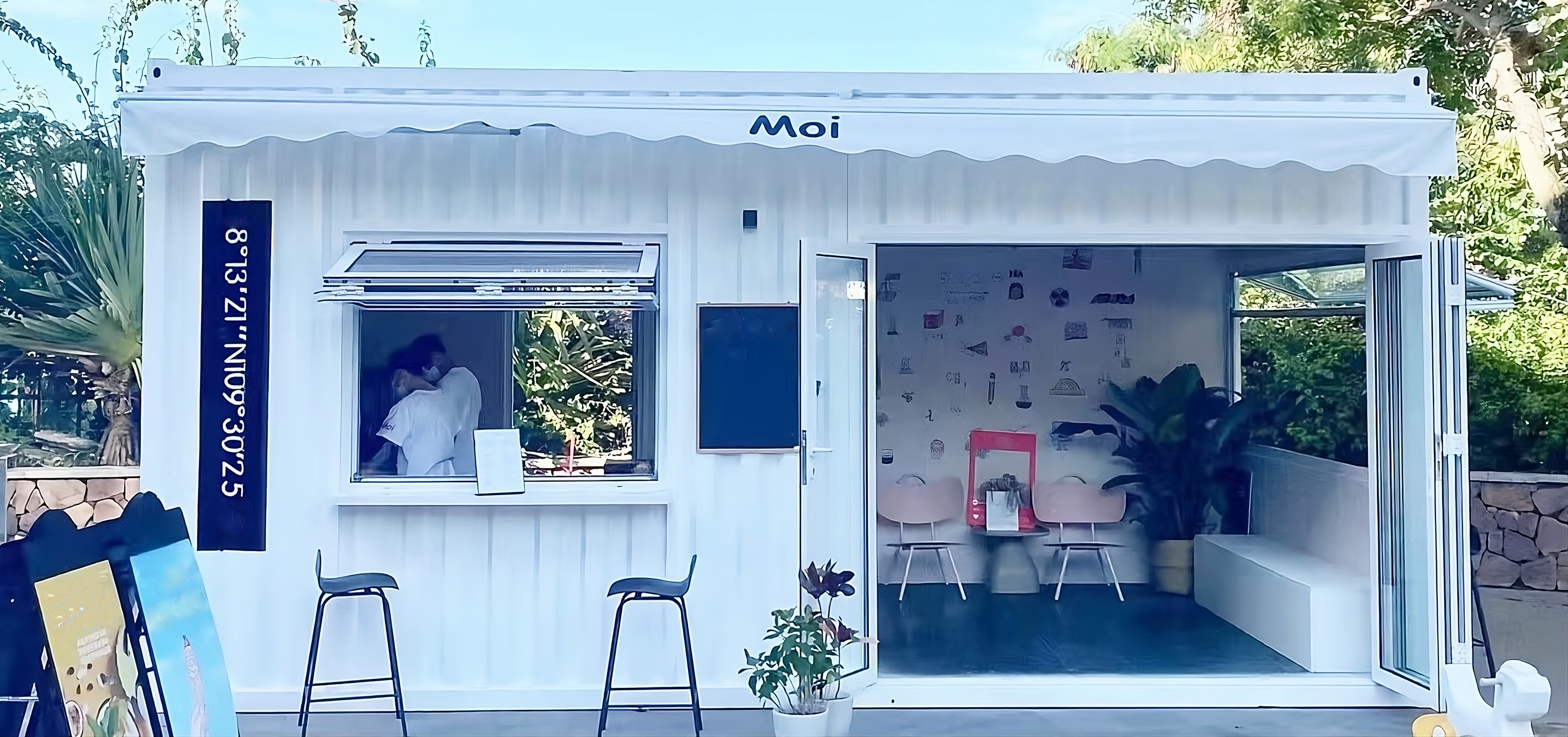 gr bagel coffee shop modular front view